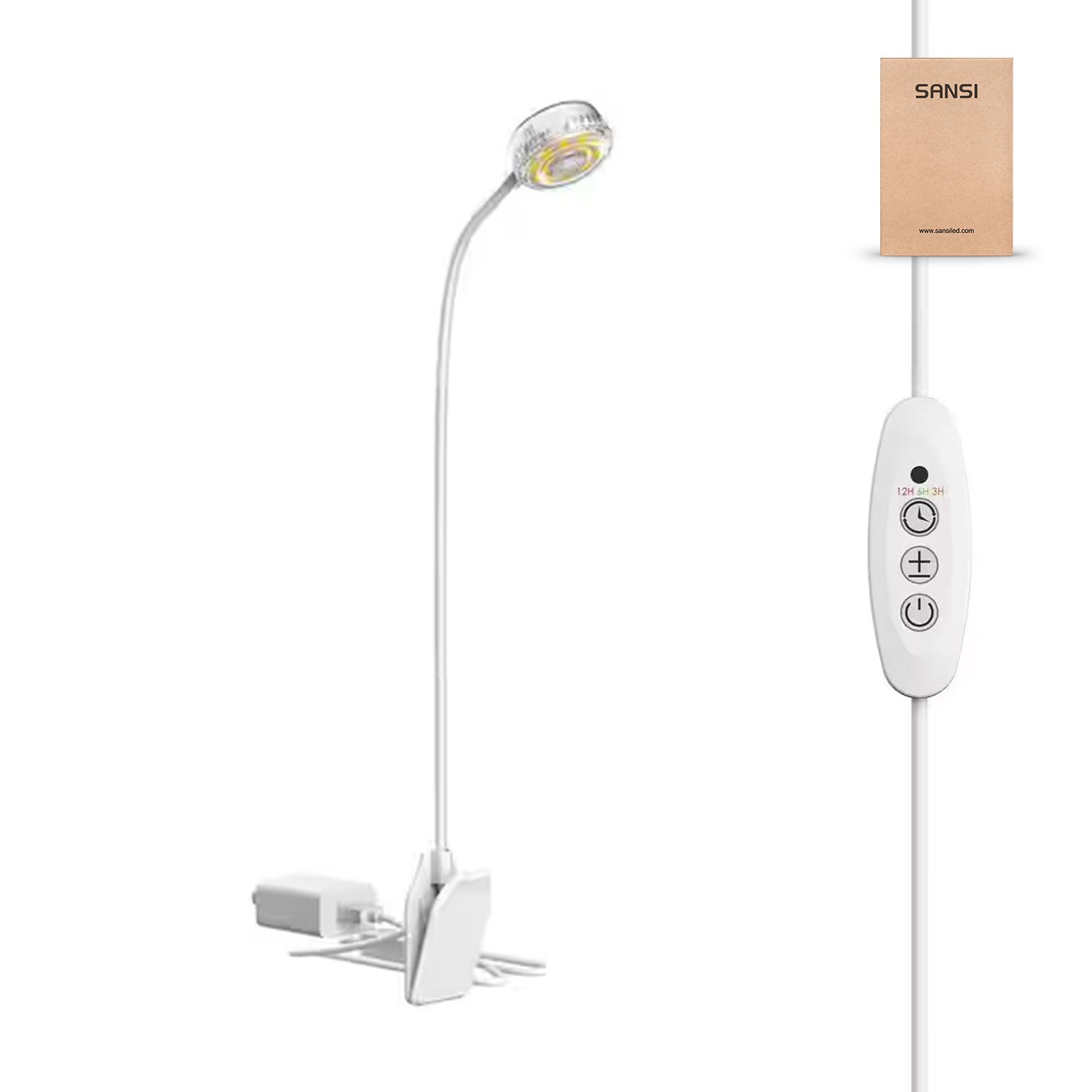 SANSI® LED Pflanzenlampe mit Zeitschaltuhr und Pot-Clip